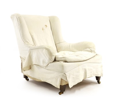 Lot 519 - A Victorian wing armchair