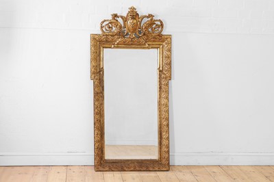 Lot 534 - A gilt gesso pier glass