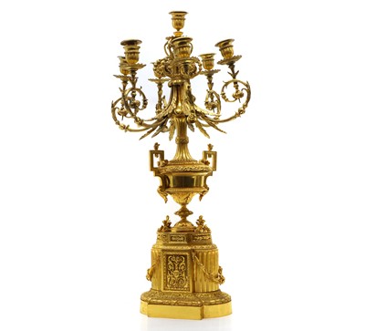Lot 199 - An ormolu candelabra