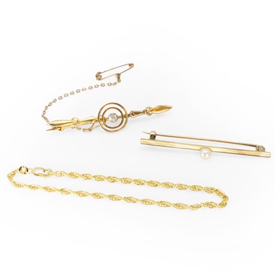 Lot 264 - A group of 9ct gold jewellery