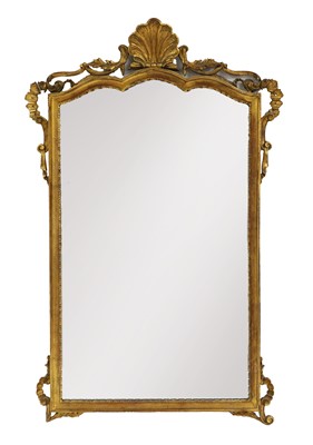 Lot 369 - A gilt pier mirror