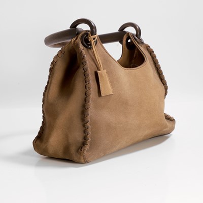 Lot 461 - A Gucci brown suede shoulder bag