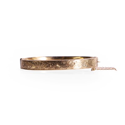Lot 52 - A 9ct gold bangle