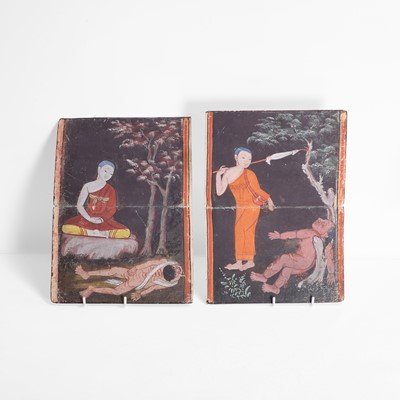 Lot 156 - Two Thai Buddhist illustrated folios