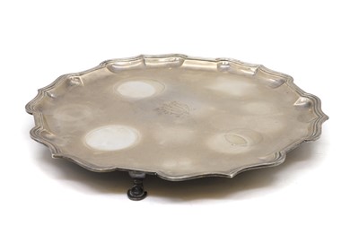 Lot 85 - A silver salver