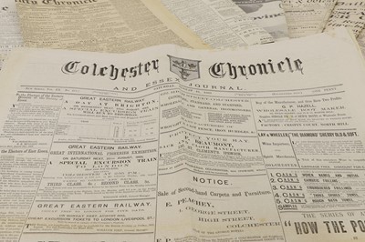 Lot 156 - ESSEX & SUFFOLK newspapers. A large collection,...