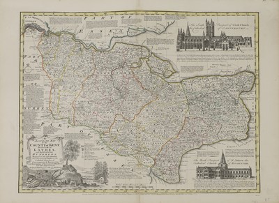 Lot 7 - Bowen, E: An accurate map of the county of Kent, divided..