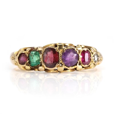 Lot 12 - A Victorian multi-gem Regard ring
