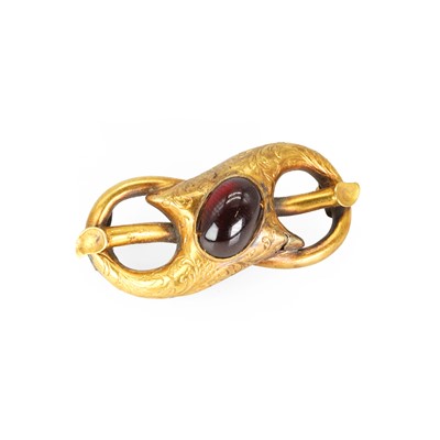 Lot 6 - A Victorian garnet brooch