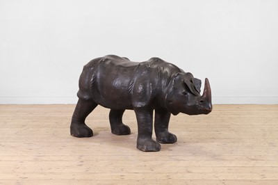 Lot 477 - A large leather rhino