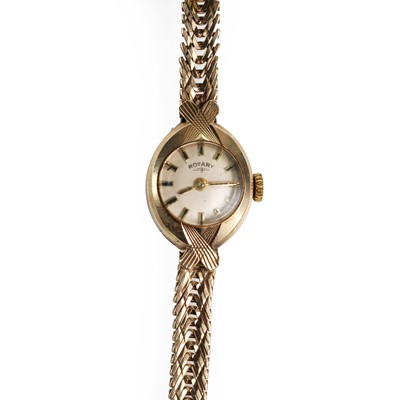 Lot 417 - A ladies' 9ct gold Rotary mechanical bracelet watch