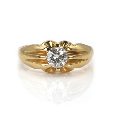 Lot 187 - A 9ct gold diamond single stone ring