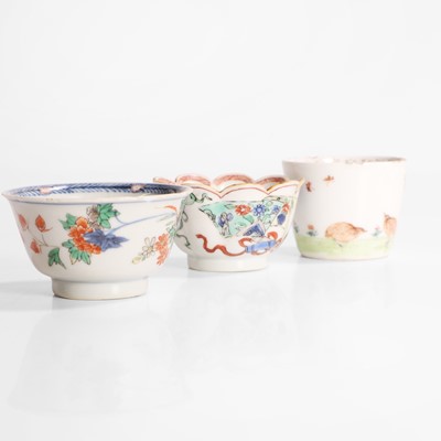 Lot 17 - Two Chinese wucai teacups