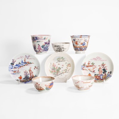 Lot 91 - A collection of Chinese export cups and saucers