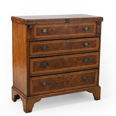 Lot 367A - A George I style walnut and feather banded chest