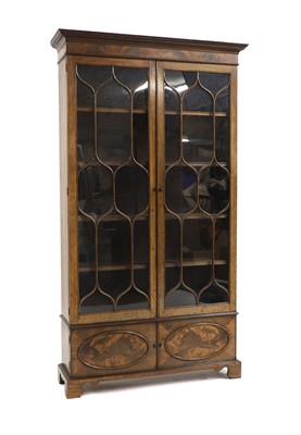Lot 391 - A mahogany glazed bookcase