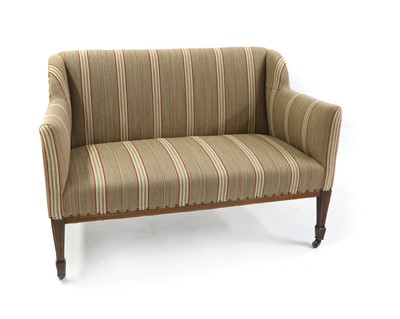 Lot 395 - An Edwardian mahognay inlaid settee