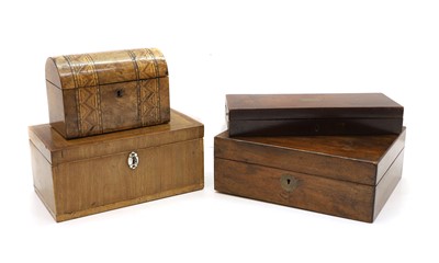 Lot 217 - A mahogany and mother-of-pearl mounted work box