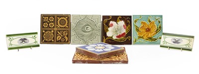 Lot 243 - A set of four Minton encaustic tiles