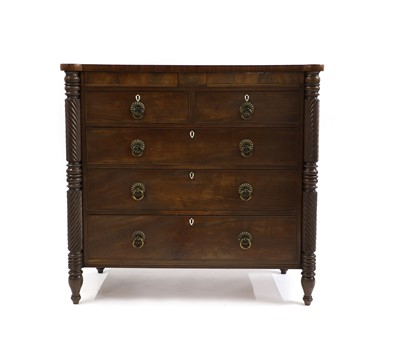 Lot 394 - A mahogany chest of drawers