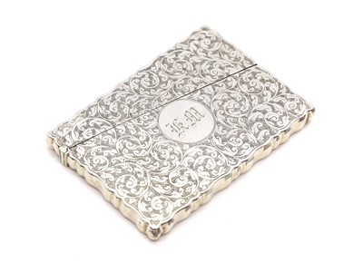 Lot 49 - A Victorian silver card case