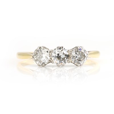 Lot 144 - A diamond three stone ring