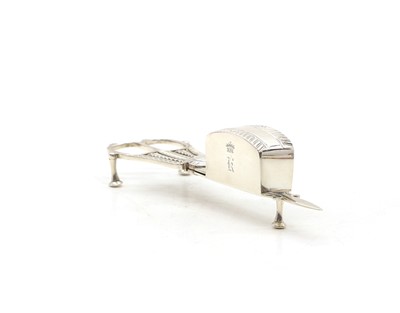 Lot 40 - A pair of late George III silver candle snuffers