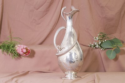 Lot 321 - A Victorian silver wine ewer