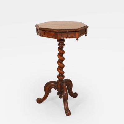 Lot 421A - A rosewood octagonal work table