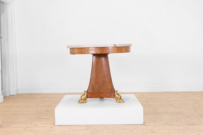 Lot 336 - A small neoclassical walnut and parcel-gilt guéridon