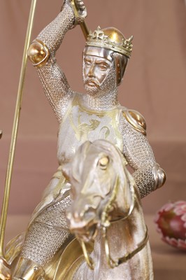 Lot 316 - A large Victorian silver-gilt figural trophy