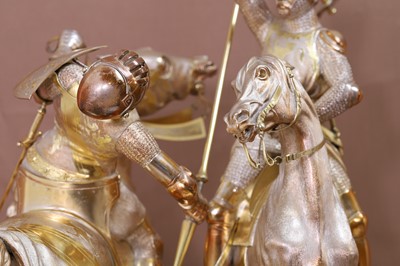 Lot 316 - A large Victorian silver-gilt figural trophy