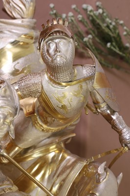 Lot 316 - A large Victorian silver-gilt figural trophy