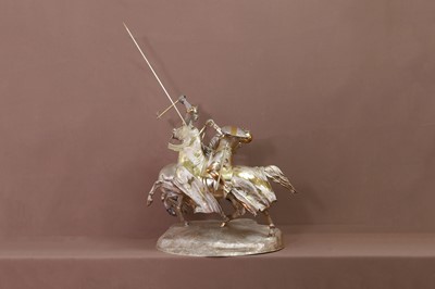 Lot 316 - A large Victorian silver-gilt figural trophy