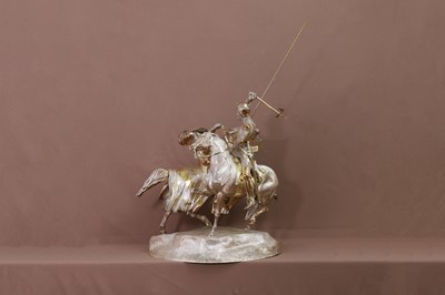 Lot 316 - A large Victorian silver-gilt figural trophy