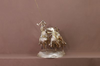 Lot 316 - A large Victorian silver-gilt figural trophy