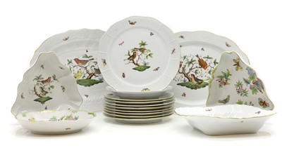 Lot 77 - A collection of Herend 'Rothchild bird' porcelain dinner wares
