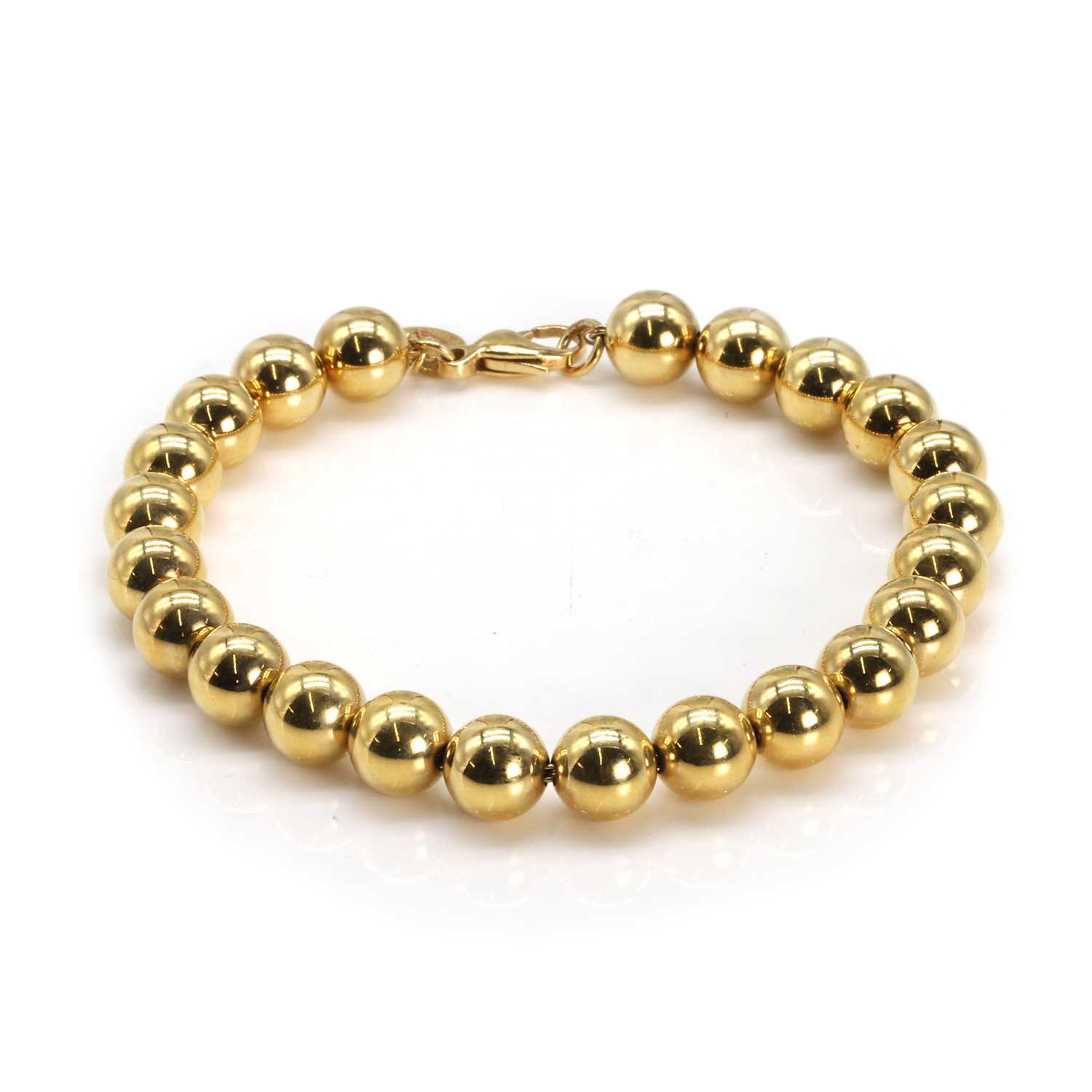 Lot 275 - An 18ct gold Hardwear ball bracelet, by Tiffany & Co.