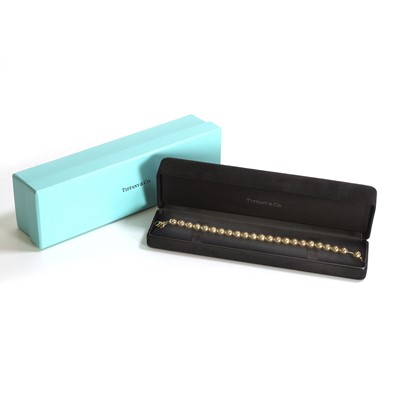 Lot 275 - An 18ct gold Hardwear ball bracelet, by Tiffany & Co.
