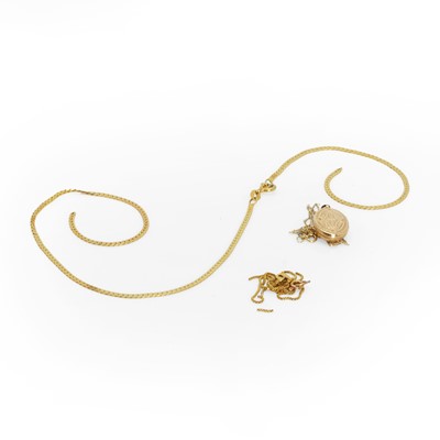 Lot 221 - A 9ct gold locket pendant and other items