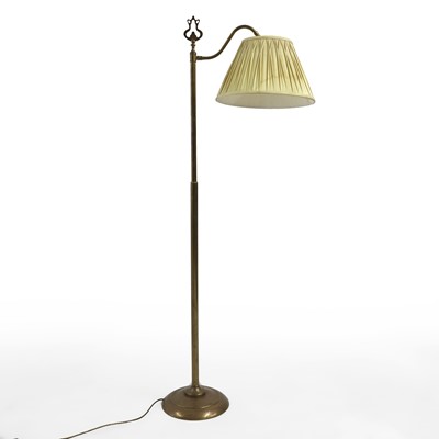 Lot 506 - A brass floor-standing reading lamp