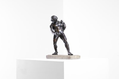 Lot 335 - A grand tour bronze figure after the antique