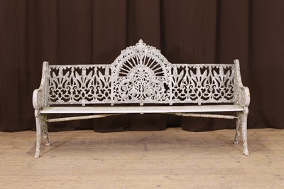 Lot 631 - A Victorian cast iron garden bench attributed to Coalbrookdale