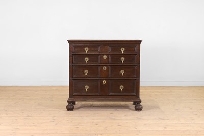 Lot 130 - A James II oak chest of drawers