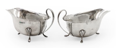 Lot 56 - A pair of silver sauce boats