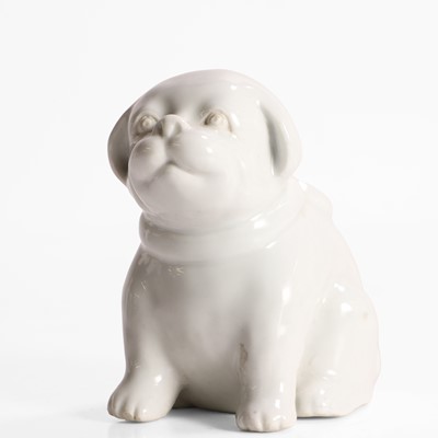 Lot 212 - A Japanese Hirado ware dog