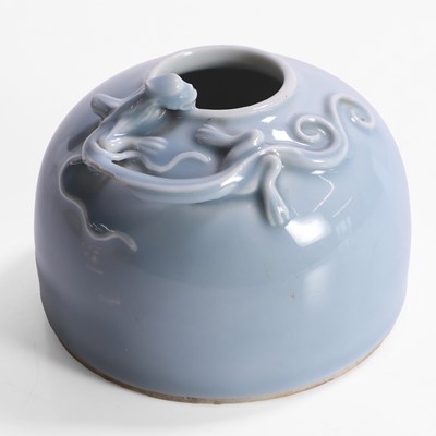 Lot 139 - A Chinese clair-de-lune-glazed beehive water pot