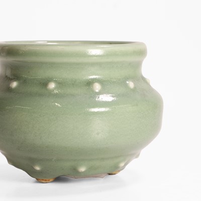 Lot 97 - A Japanese celadon-glazed koro