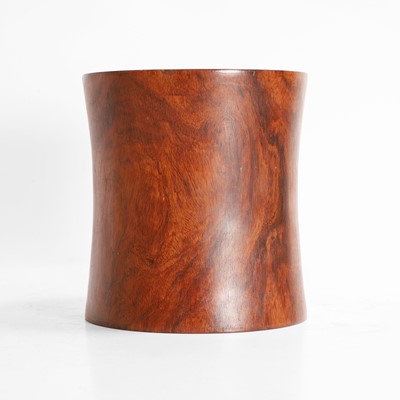 Lot 158 - A Chinese hardwood brush pot