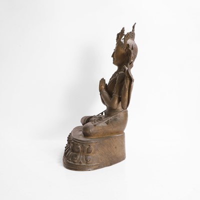 Lot 147 - A large Tibetan bronze figure of Avalokiteshvara